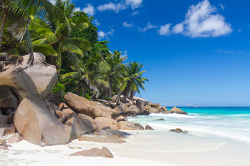 Traumstrand auf La Digue, Seychellen