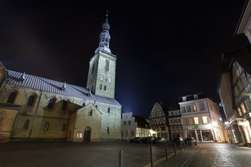 Fototapeta premium st petri church soest germany in the evening