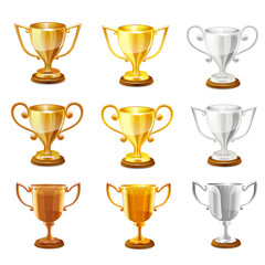 Vector trophy set.