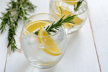 Lemon and rosemary soda
