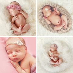 Close-up portrait of a beautiful sleeping baby.