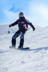 snowboarder in action at the mountains © V&P Photo Studio