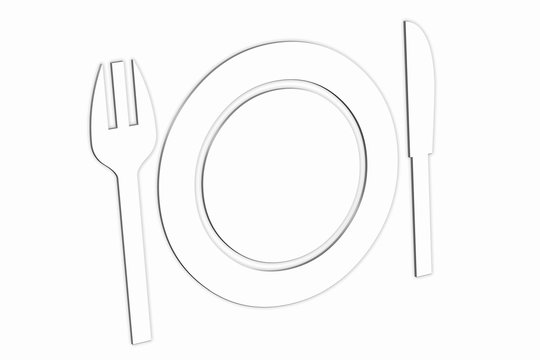 Dining plate illustration
