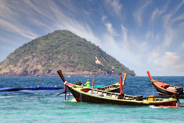 traditional Thai wooden boats