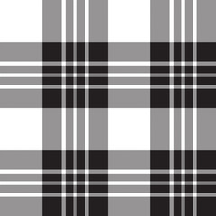 Macgregor tartan plaid black and white seamless pattern