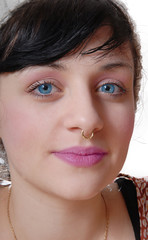 portrait of a pretty young brunette