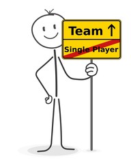 Strichmännchen Team Single Player