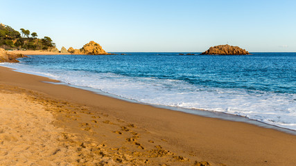 Tossa de Mar Beach in the afternoon, Costa Brava, Catalonia