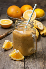 smoothies with orange and banana