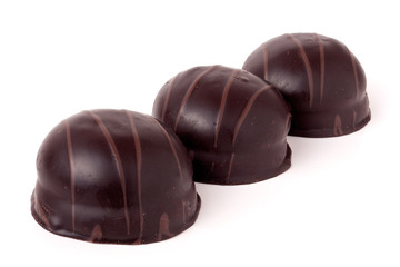 chocolate candy isolated on white