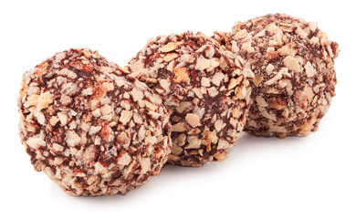 chocolate candy isolated on white background