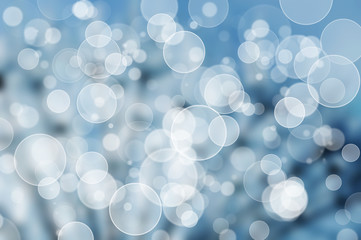 Blue illustrated bokeh