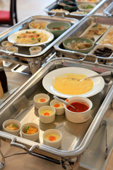 Healthy Japanese breakfast buffet bar