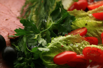 cherry tomatoes salad texture eco food concept Vitamins