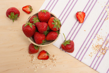 strawberries on the table