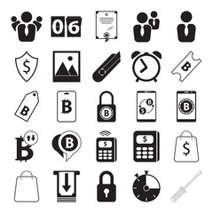illustration of bussines vector set icon