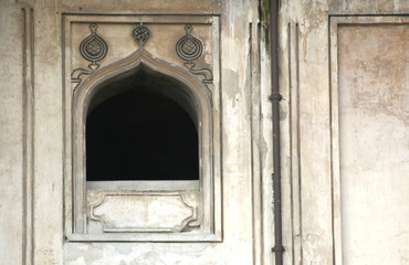 Architectural details of 400 year old landmark and heritage building in Hyderabad,India.