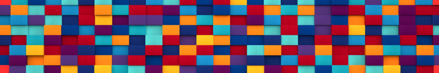 Bright Multicolored Blocks Background (Website Head)