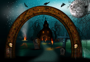 Nachts auf dem Friedhof, Halloween