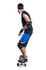 Man riding his skateboard