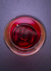 Red wine on a black background 