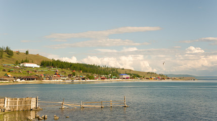 Hanh village on the shore of Lake Hovsgol, Mongolia, July, 2015 