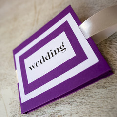 Handmade wedding invitations made of paper