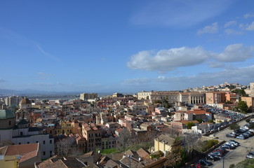 Fototapeta na wymiar View of the city of Cagliari, Sardinia, Italy