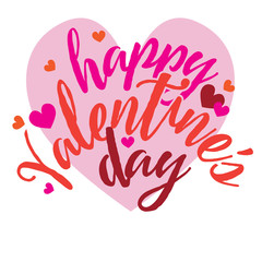 Naklejka na ściany i meble Cheerful Valentine's Day lettering design. EPS 10 vector.