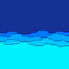 Abstract Blue Stack Background © icehawk33