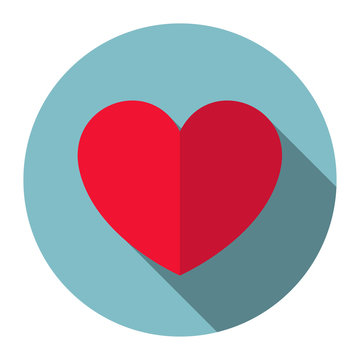 Heart Icon Flat Design