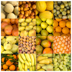 collage of yellow and orange fruits