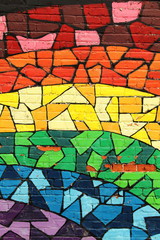 Gay colors murale wall
