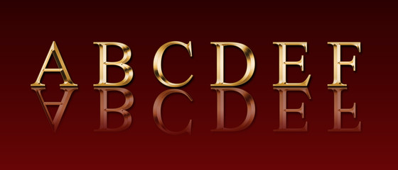 Golden alphabet from 