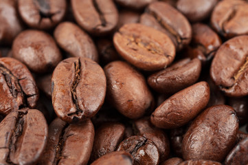 Brown coffee beans