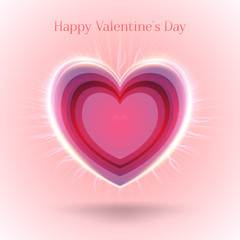 Valentines Day Abstract Background. Romantic Vector Illustration for Greeting Cards Design. Happy Valentines Day