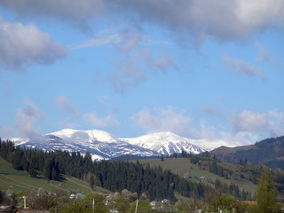 Beautiful Carpathian mountains.