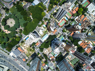 Top view of some buildings in Sao Paulo, Brazil