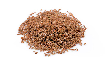 flax seeds isolated on white