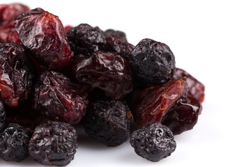Dried cranberries, cherries and blueberries