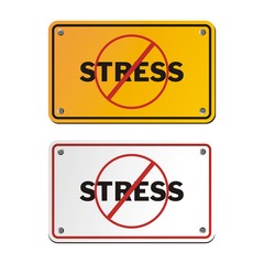 anti stress yellow signs