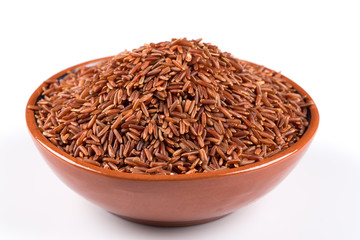 Heap of red rice