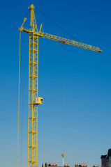 Crane on construction site.
