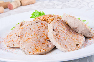 Armenian kyufta served with pilaf with spelt