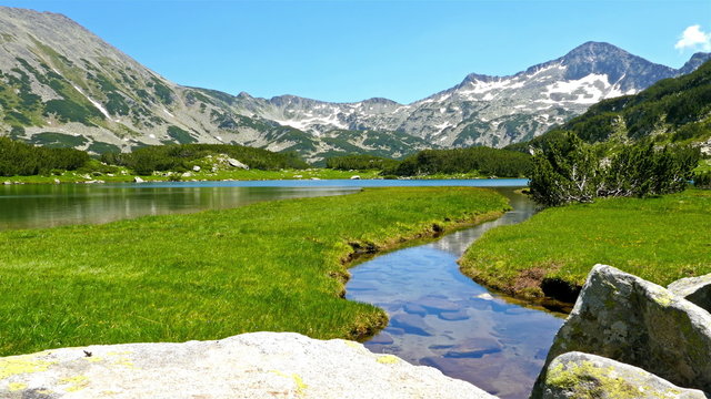 beautiful lake in the mountain Pirin, Bulgaria