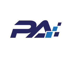 PA digital letter logo