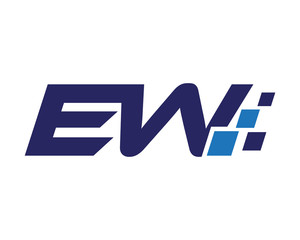 EW digital letter logo