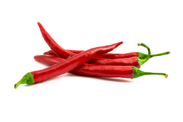 chili peppers on a white background