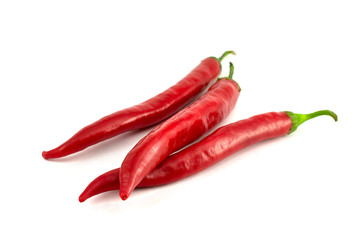 chili peppers on a white background