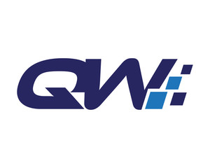 QW digital letter logo